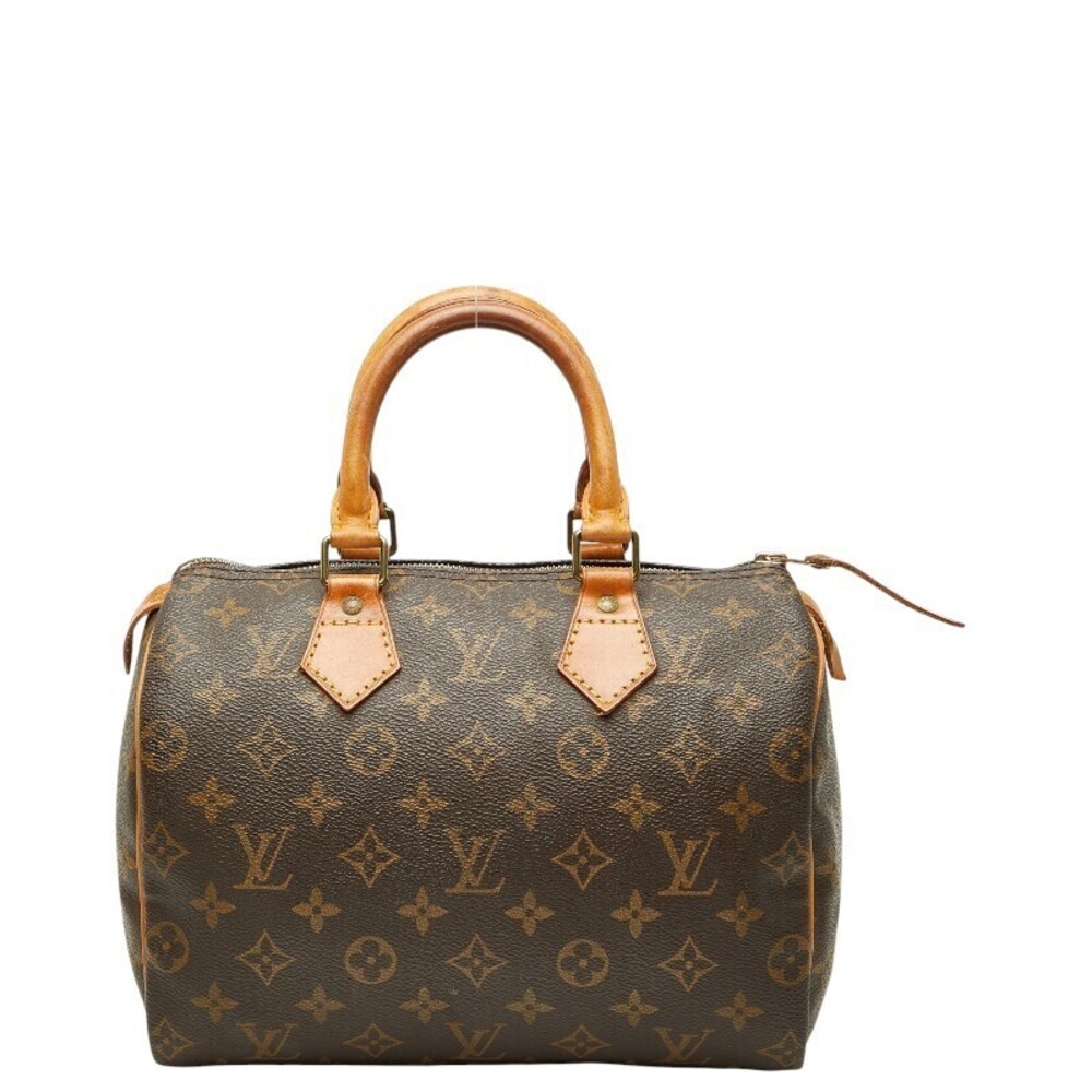Louis Vuitton Monogram Speedy brown Boston Bag Handbag Brown Leather